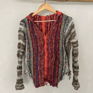 Free People hooded sweater / drug rug